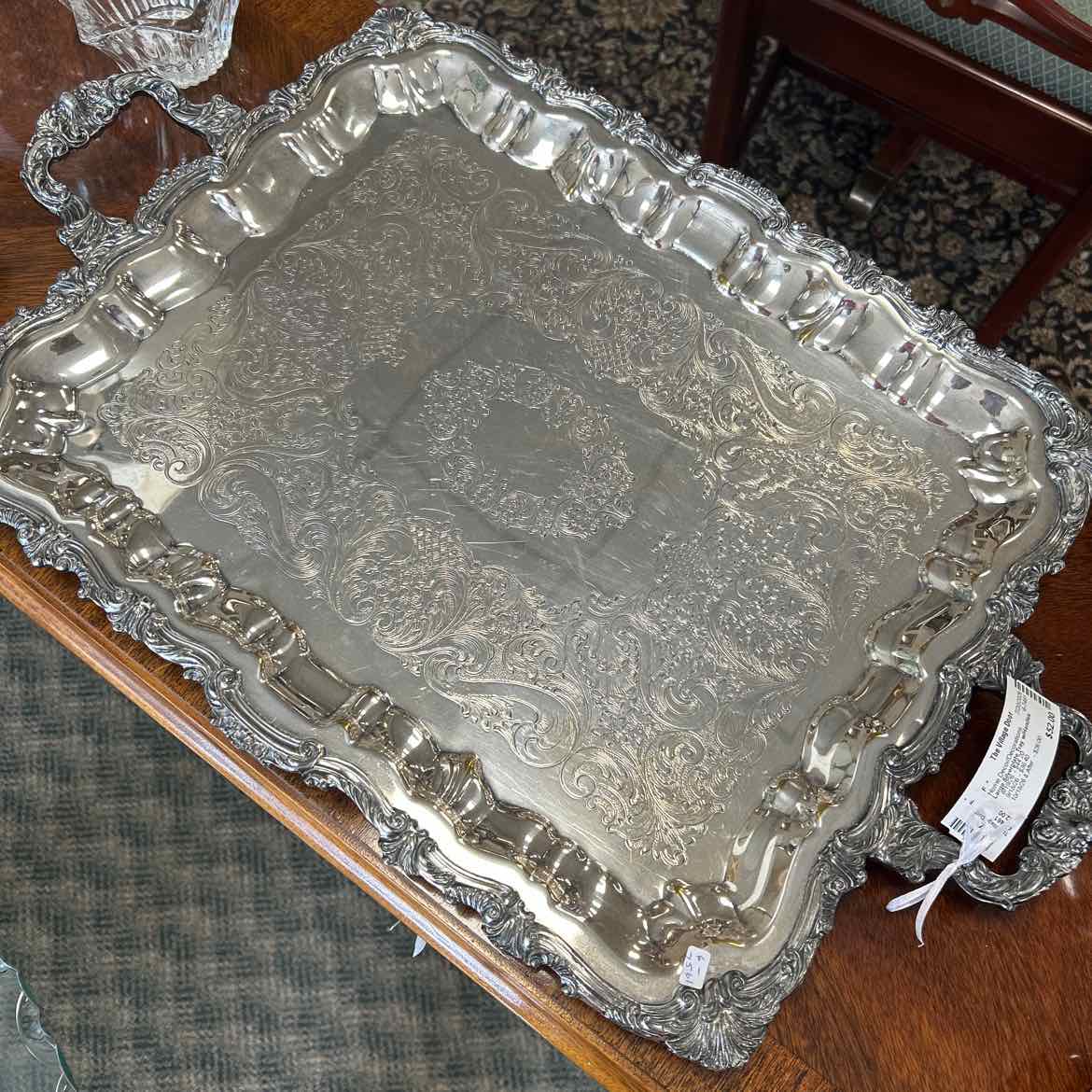 Large Silverplate Tray w/Handles