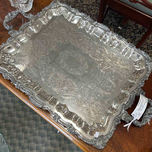 Large Silverplate Tray w/Handles