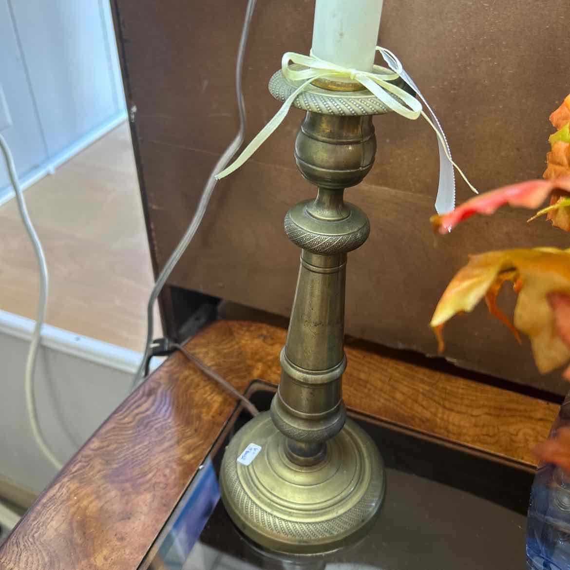 Small Brass Lamp w/Black Shade