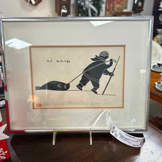 Henry Napartuk Print -Eskimo Sled