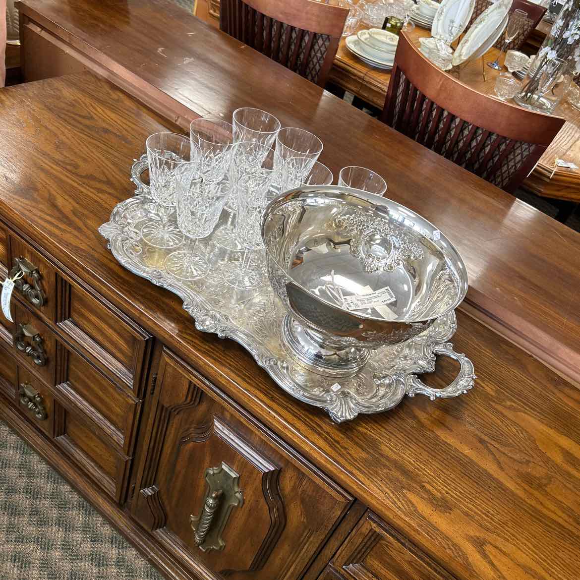 Wood Dresser w/Mirror