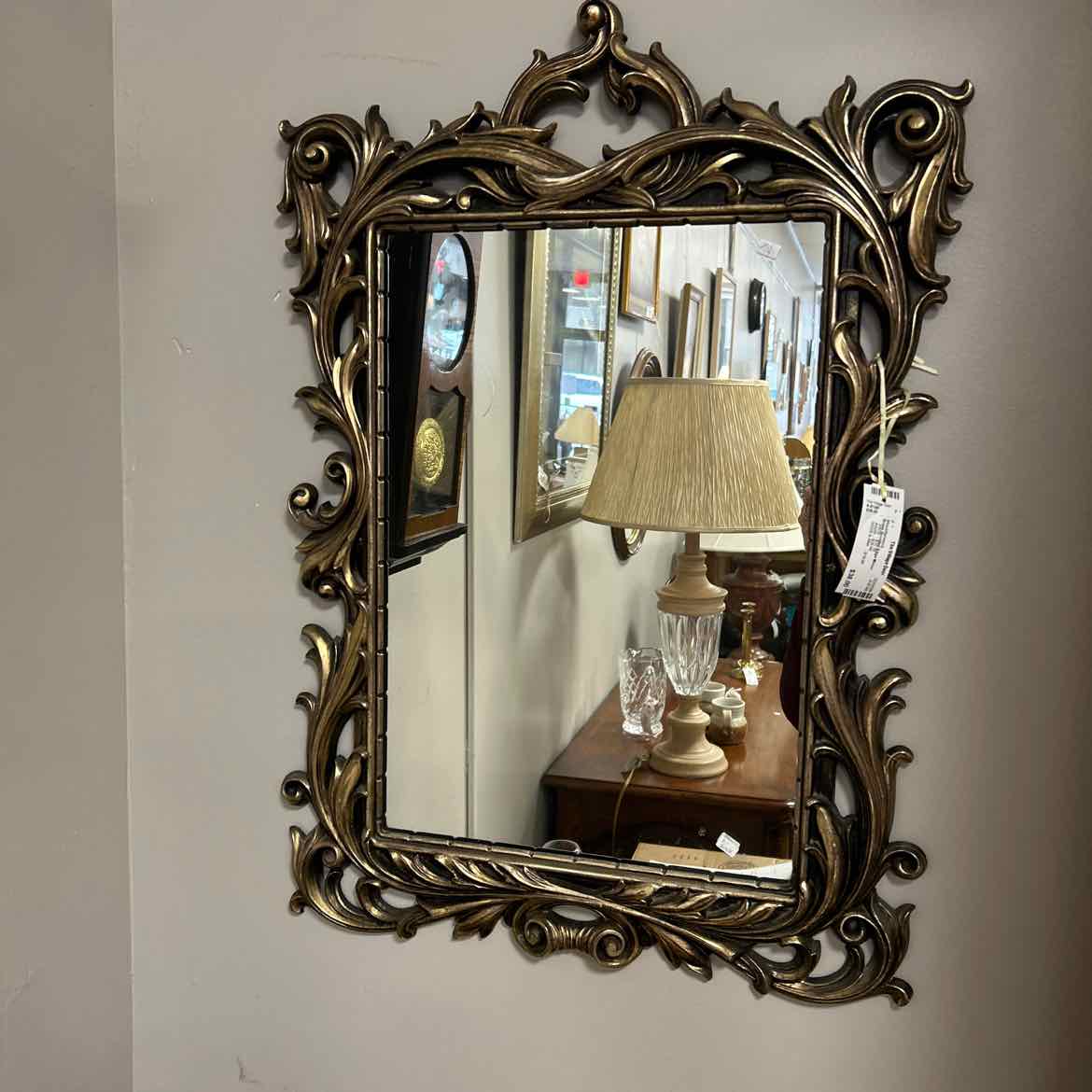 Brass Scrolled Edge Mirror