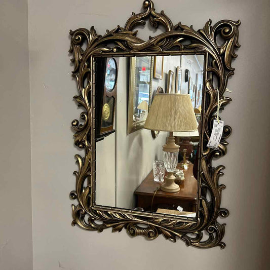 Brass Scrolled Edge Mirror