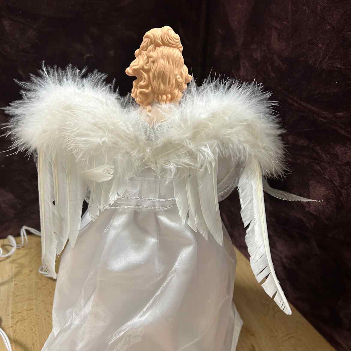 White Angel Tree Topper w/Lights