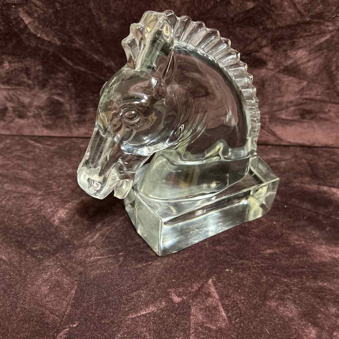 Lead Crystal Horse Head