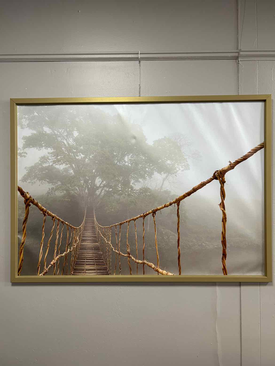 Picture of Rope Bridge in Gold Frame