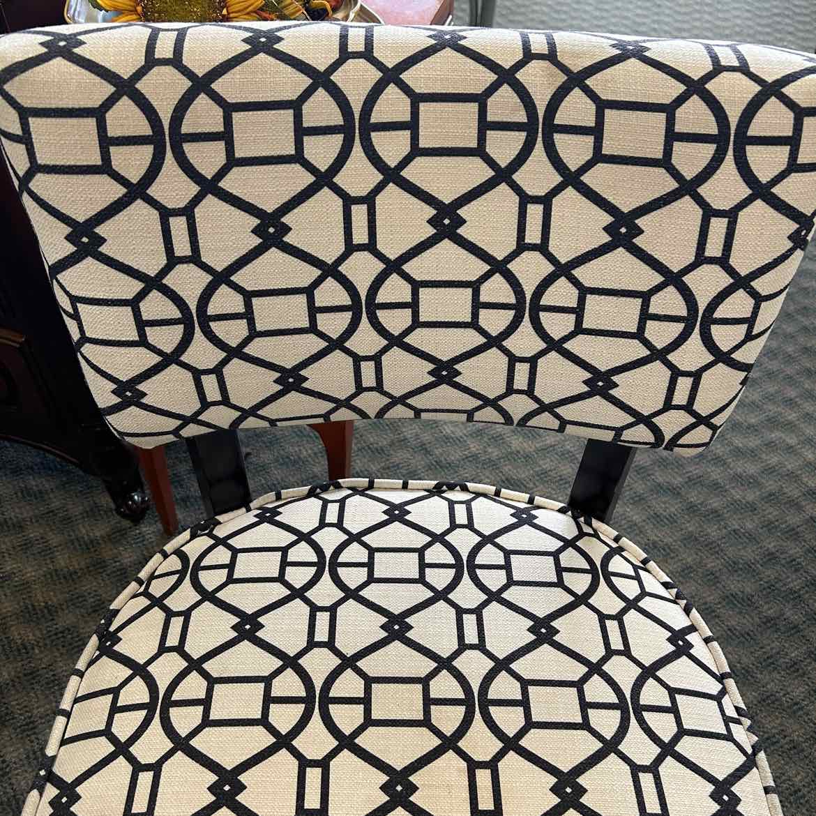 Black & White Upholstered Chair