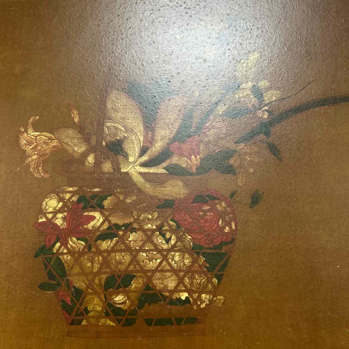 Basket of Flowers W/Gold