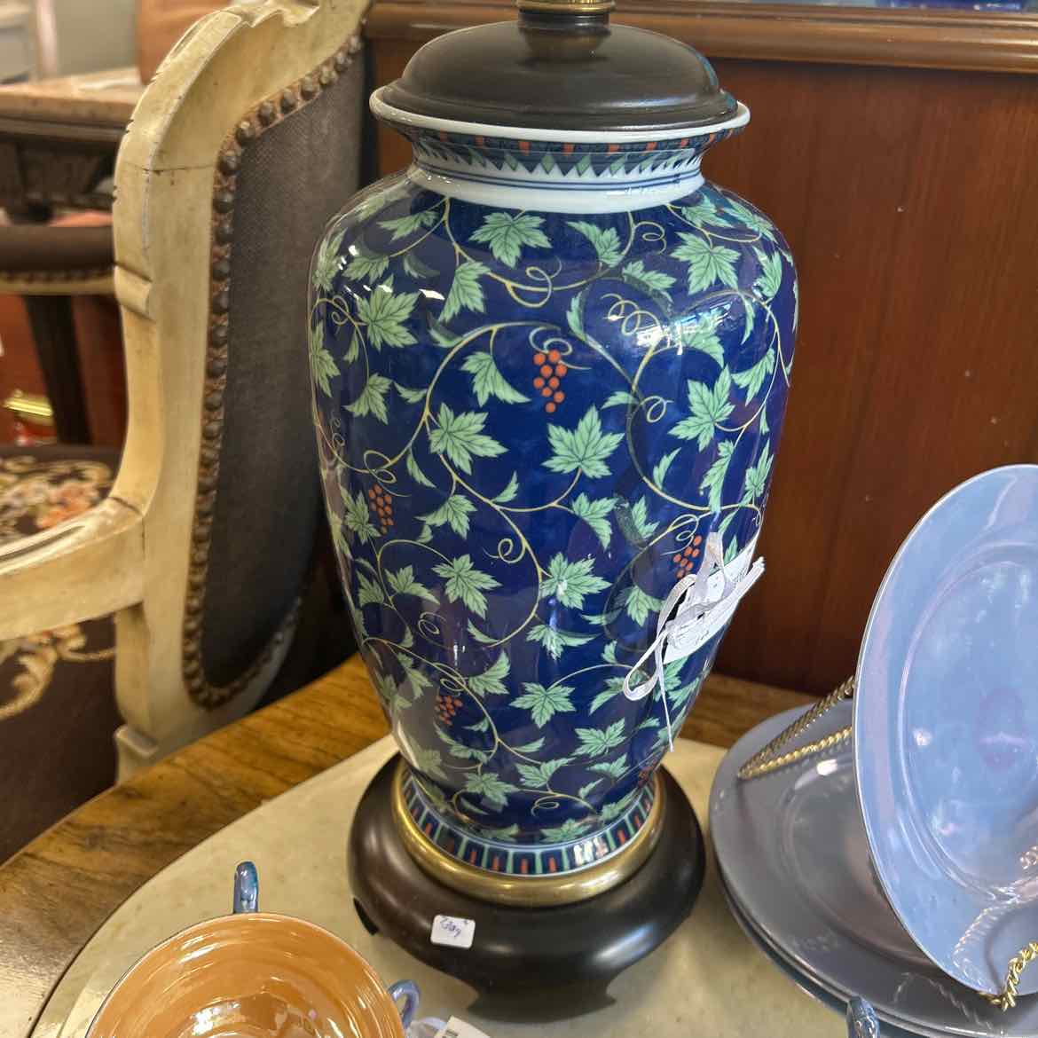 Frederick Cooper Blue/Green Ceramic Lamp