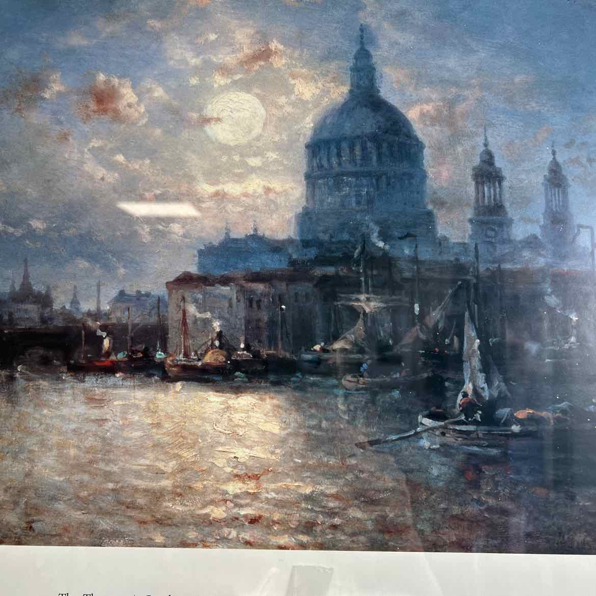 The Thames at Dark -Blue Scene Picture