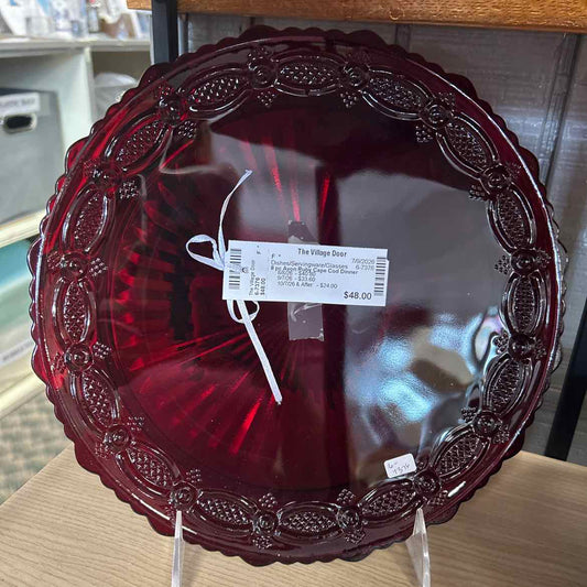 8 pc Avon Ruby Cape Cod Dinner Plates