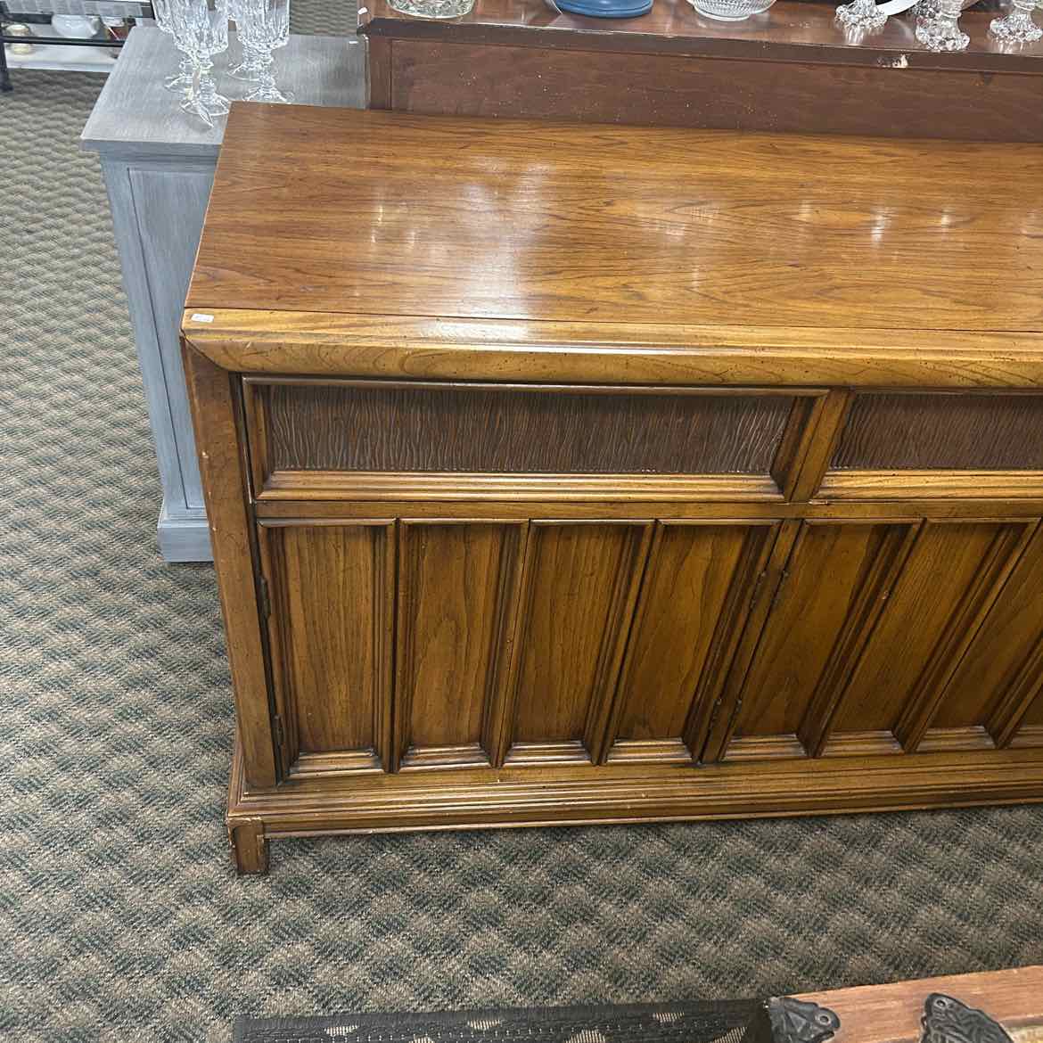 Paneled Wood Buffet w/3 Drawers