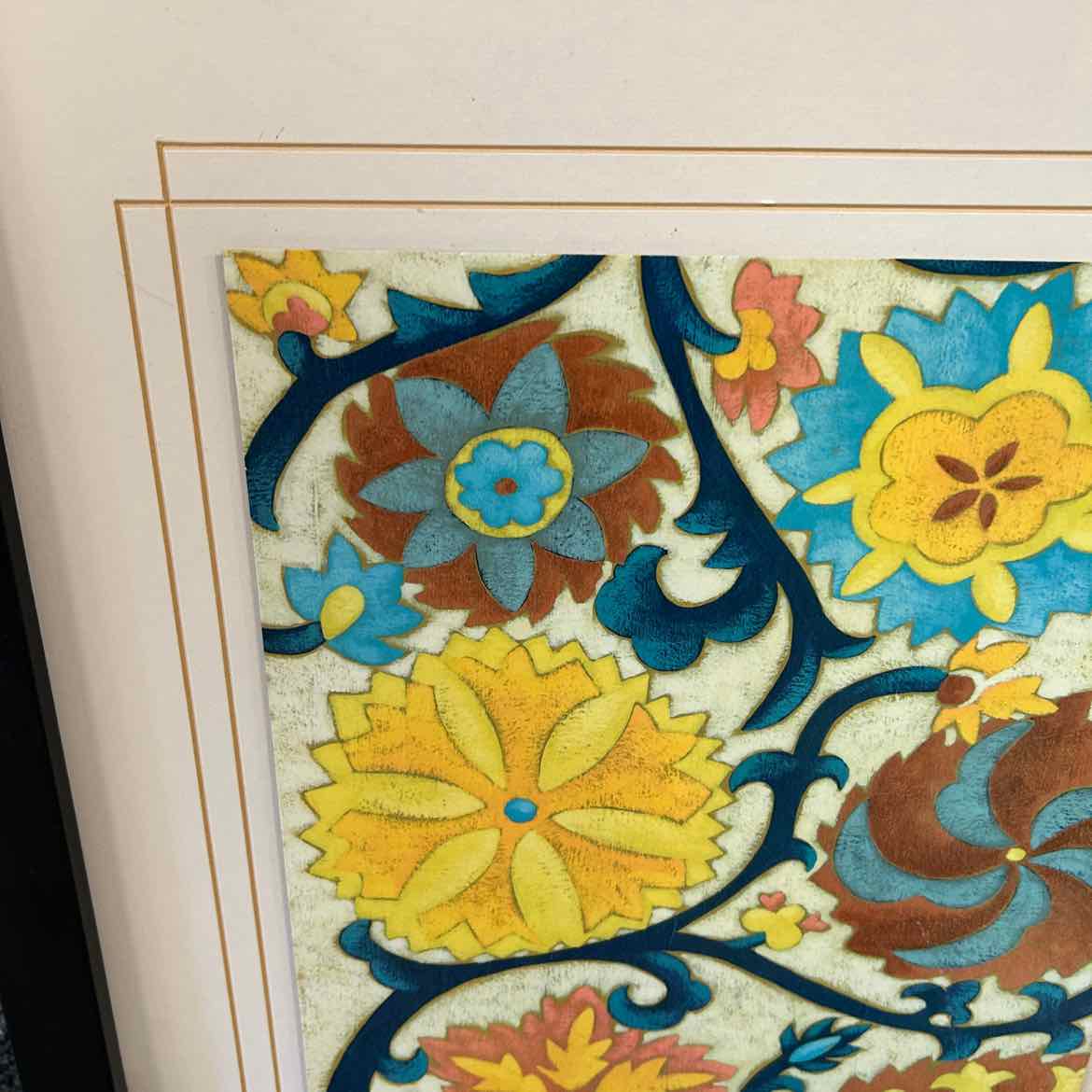 Multicolor Flowers in Black Frame