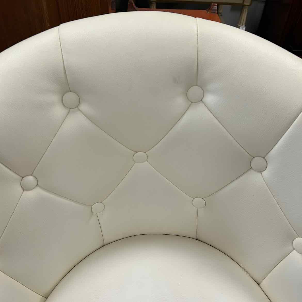 White Swivel Vanity Chair AS IS