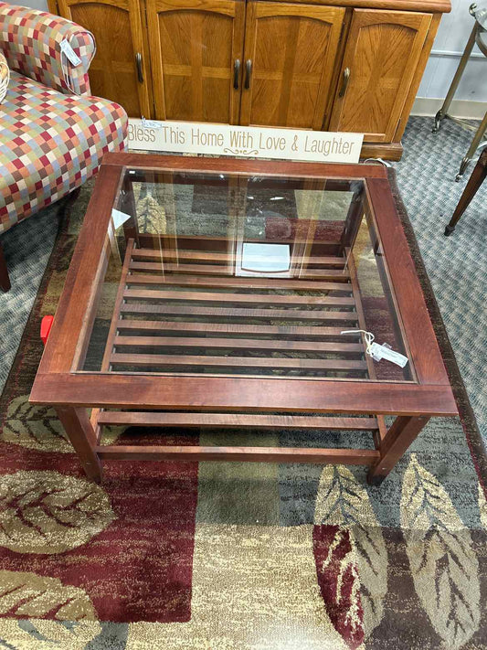 Square Coffee Table w/Glass
