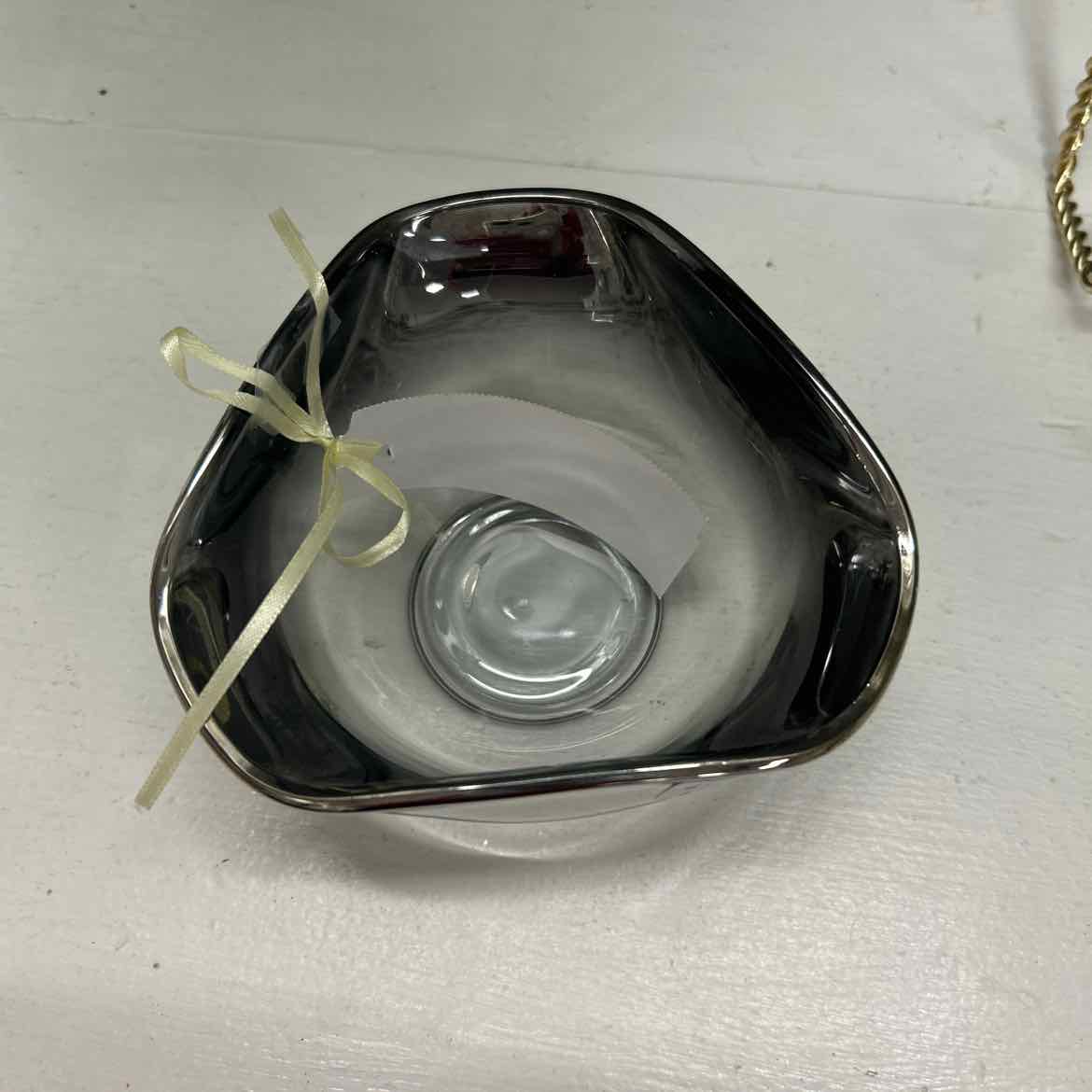 Glass Bowl w/Gray Trim