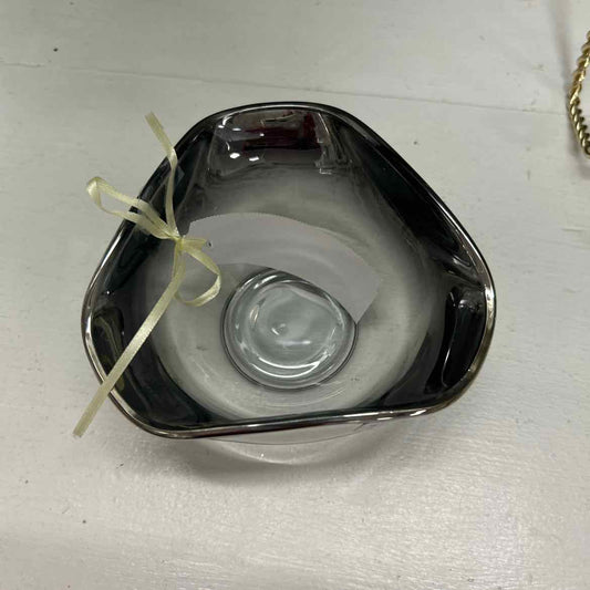 Glass Bowl w/Gray Trim