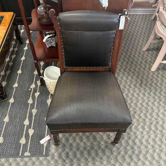 Vintage Black Seat Side Chair