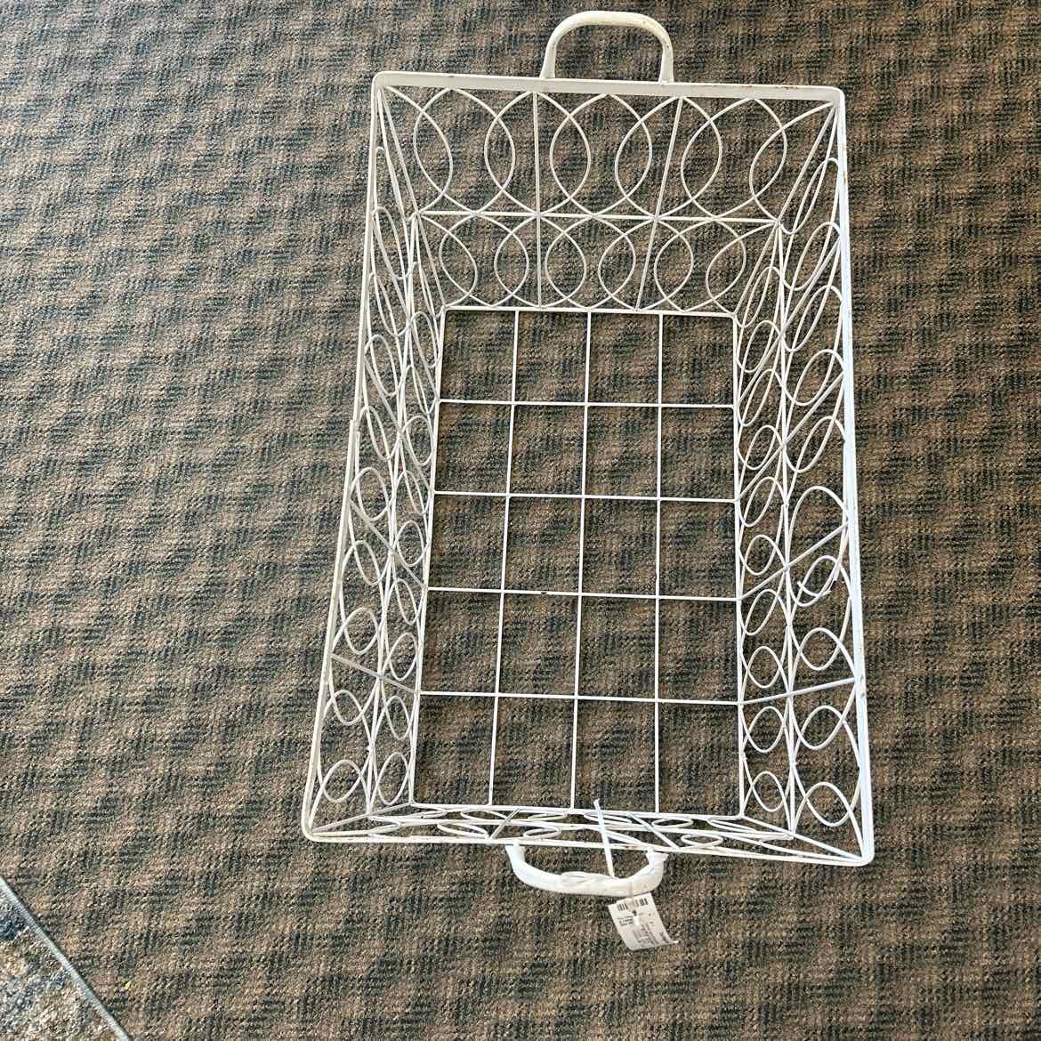 Large White Wire Basket