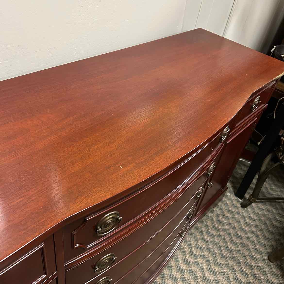 Mahogany Buffet w/Metal Drawer Hinges