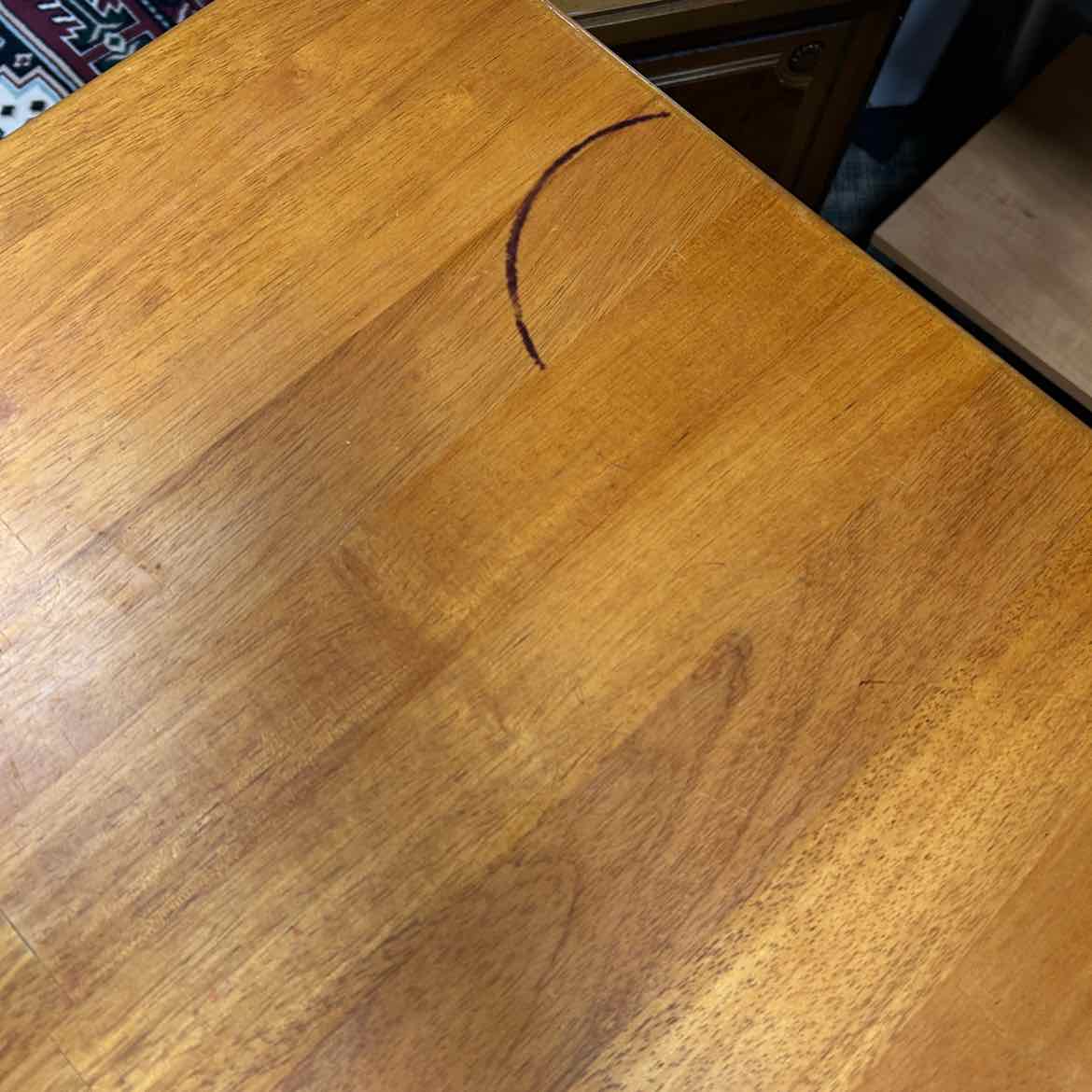 Wood Table w/Green Legs