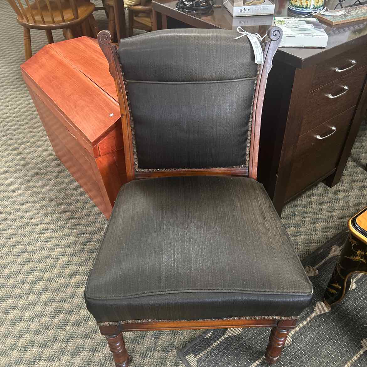 Vintage Black Seat Side Chair