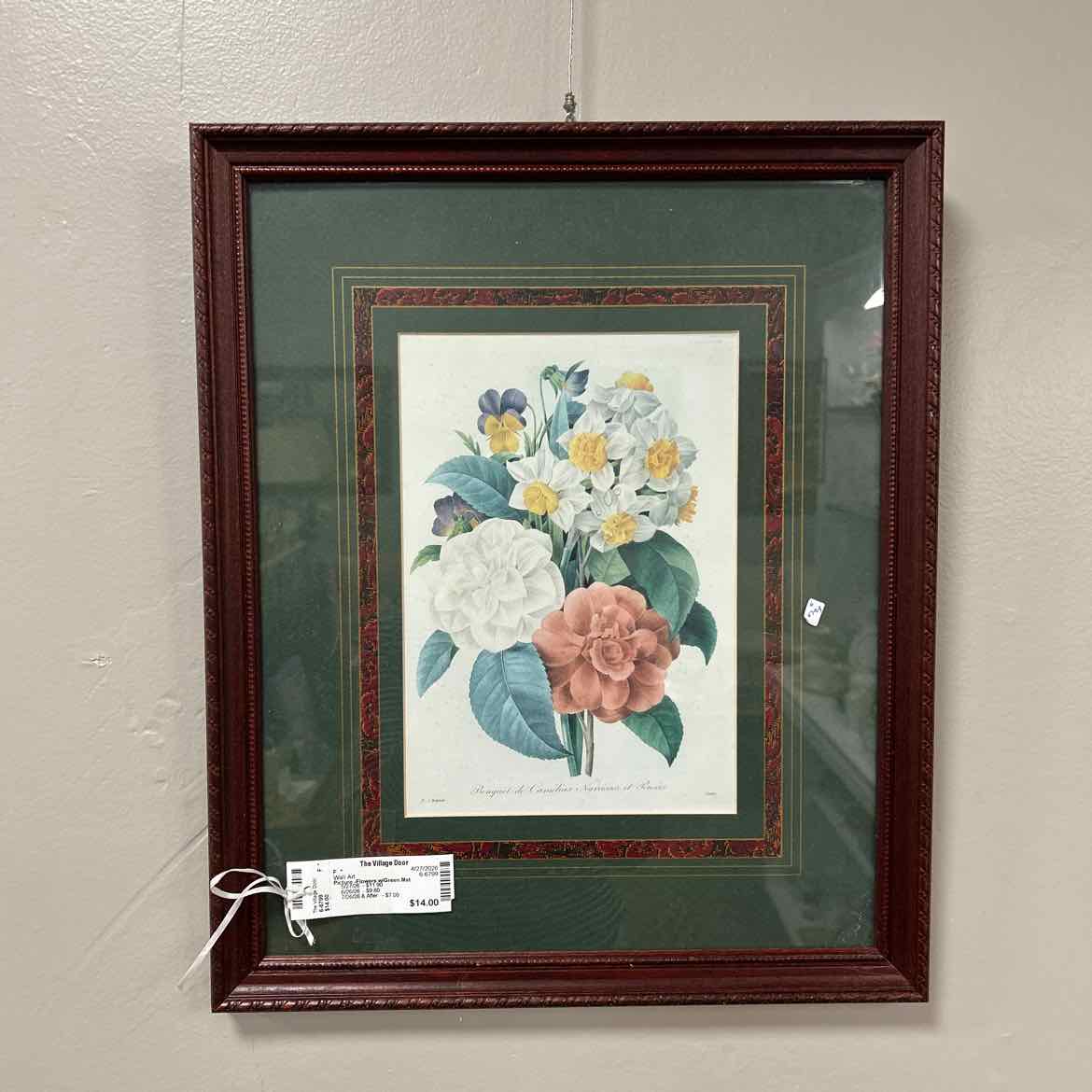 Picture - Flowers w/Green Mat