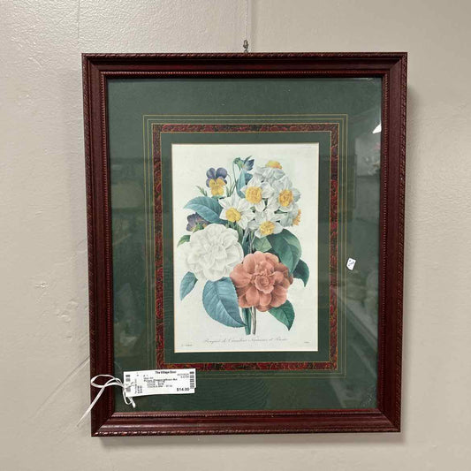 Picture - Flowers w/Green Mat