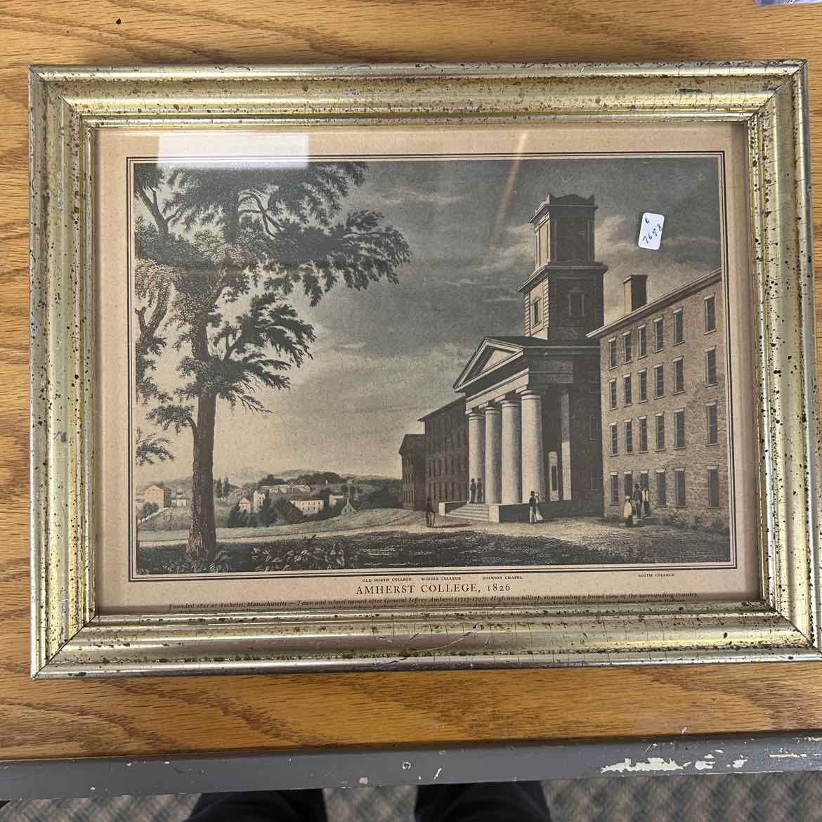 Vintage Picture Amherst College 1826