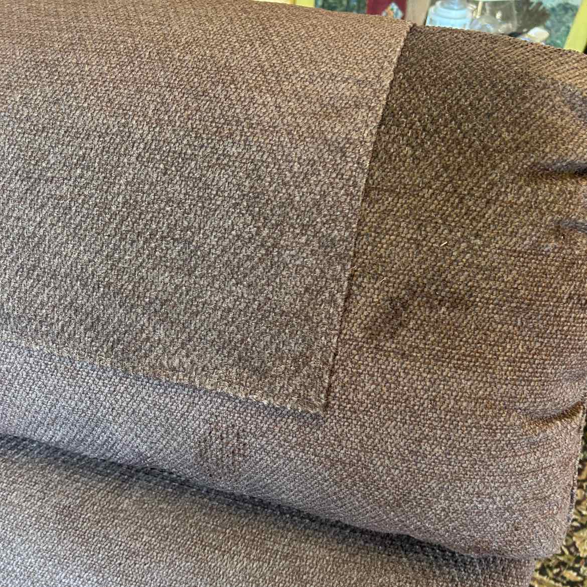 Brown Fabric Electric Arm Chair w/Power Lift