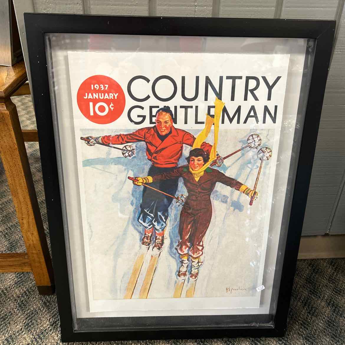 Country Gentleman Print w/Black Frame
