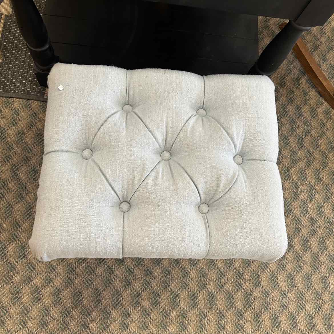 Light Blue Tufted Ottoman
