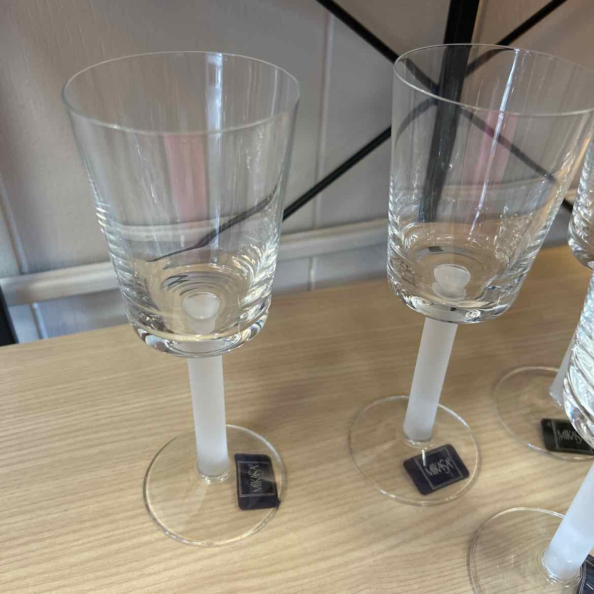 Set of 7 Mikasa Overture Satin Water Glasses