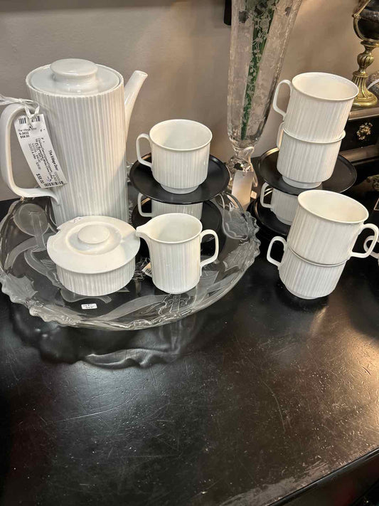 16 pc Rosenthal Variation Studio Line White China Coffee Set