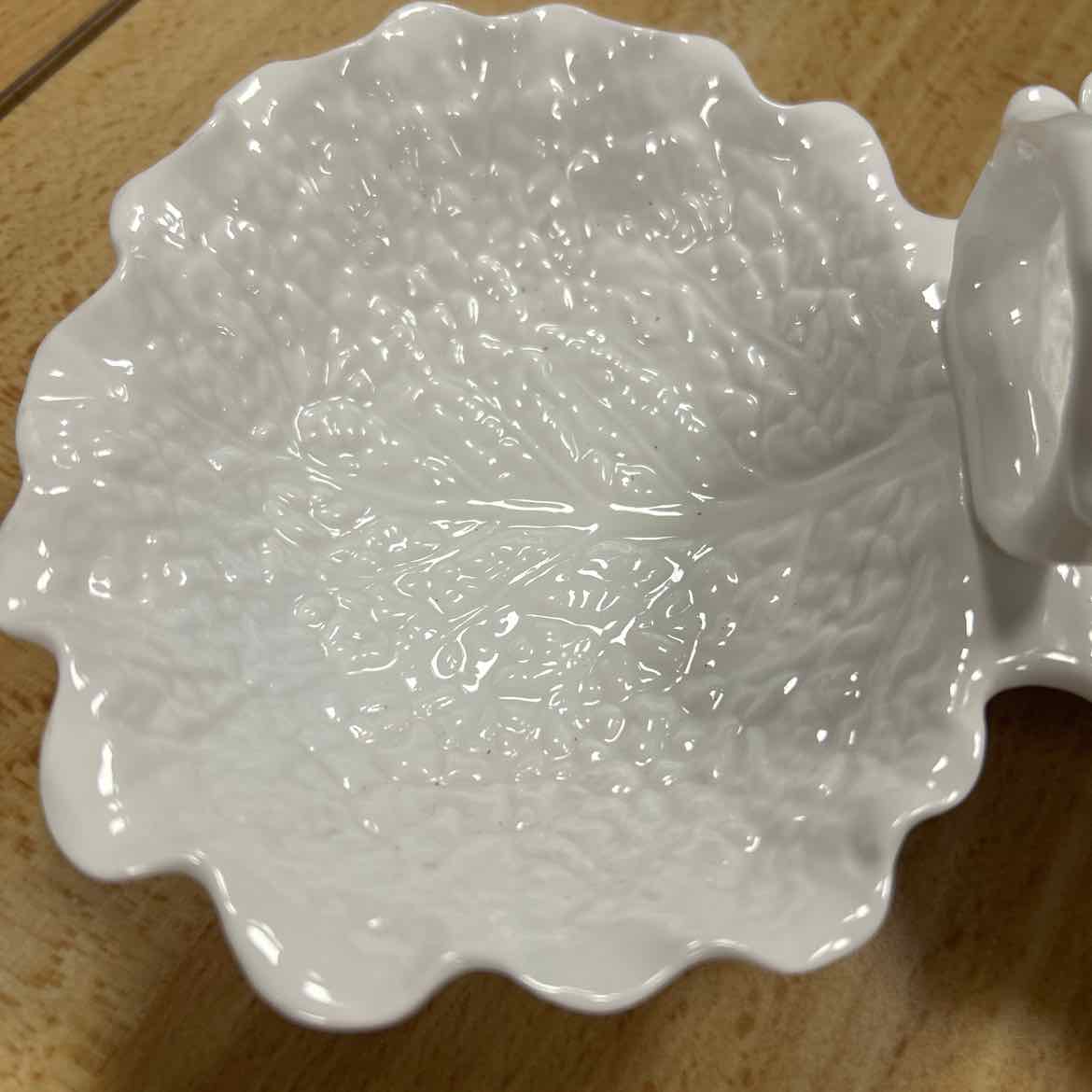 Spode Cabbage Leaf Divided Dish