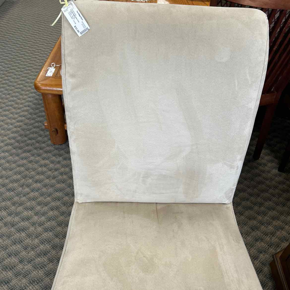 Ivory Ultra-Suede Side Chair