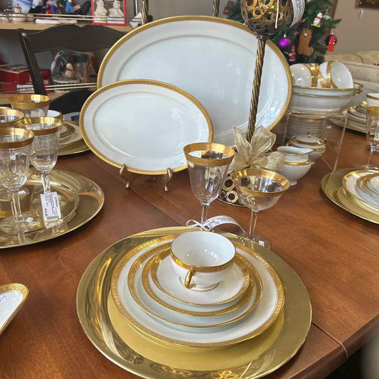 70 pc Haviland Gold Rimmed China