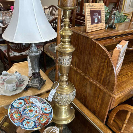 Tall Brass Vintage Candleholder