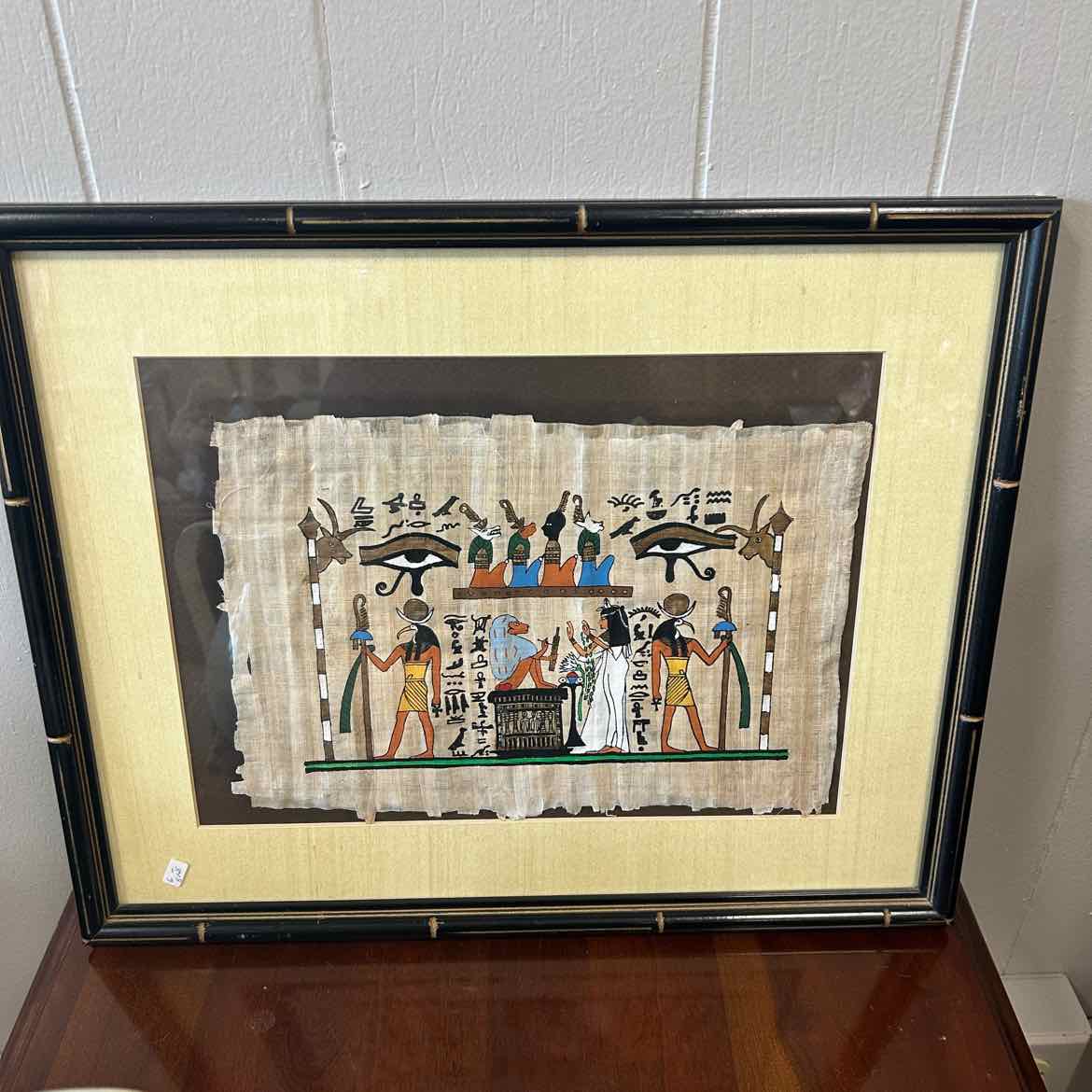 Egyptian Cleopatra Painting on Papyrus