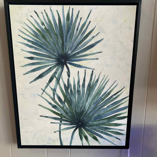 Blue/Green Palm Branch Picture