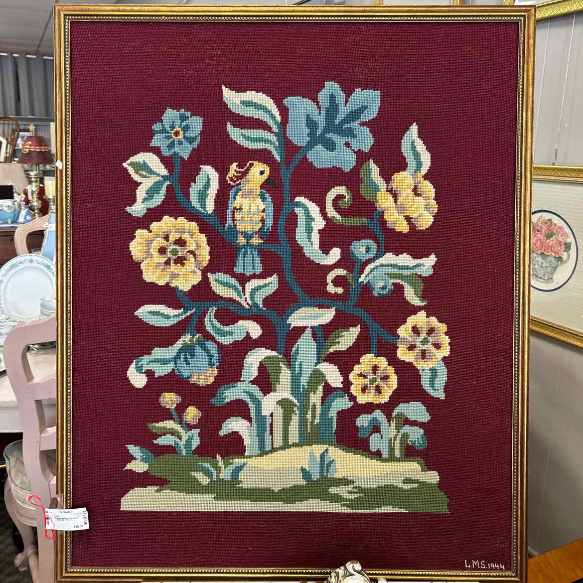 Handmade Needlepoint Tree of Life Picture