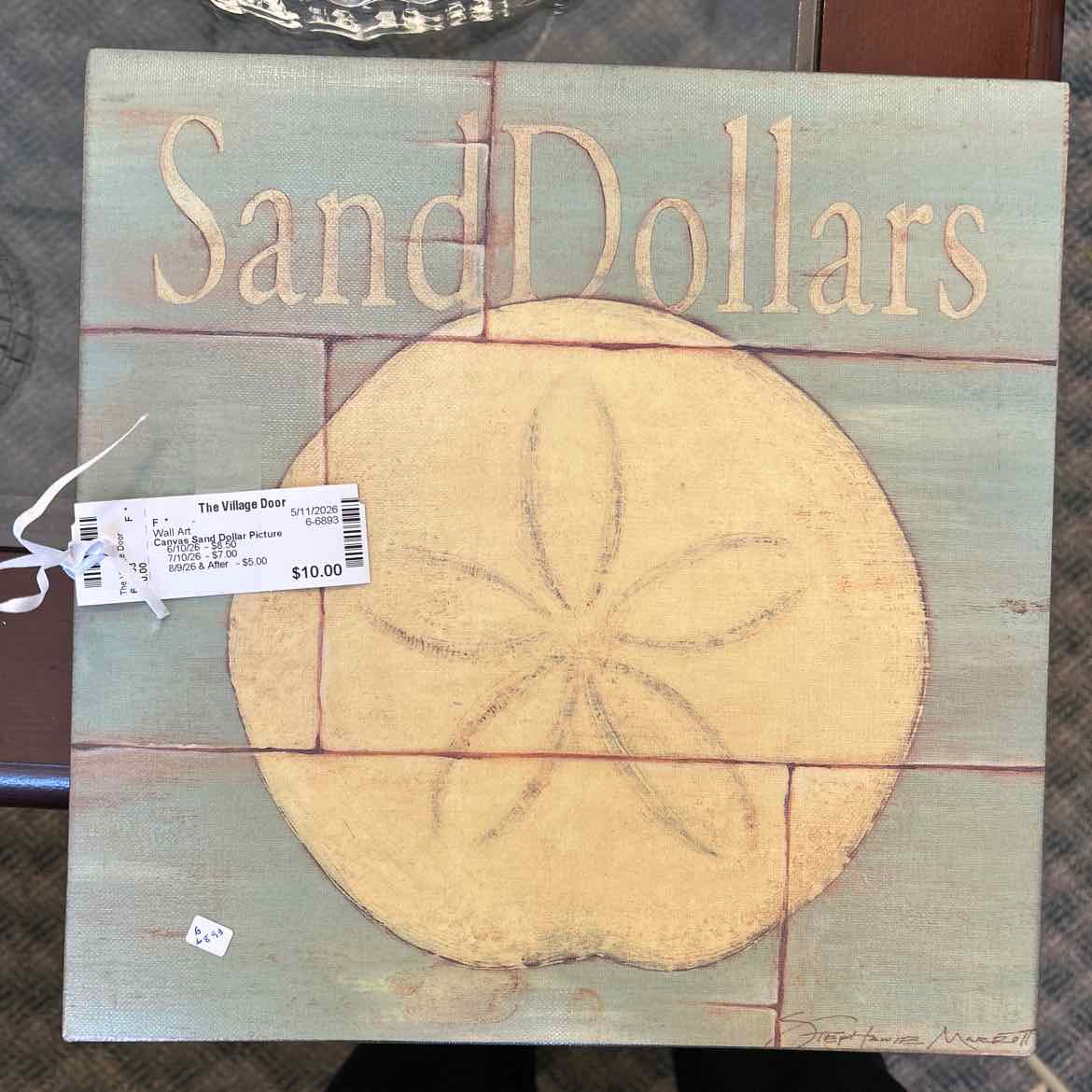 Canvas Sand Dollar Picture