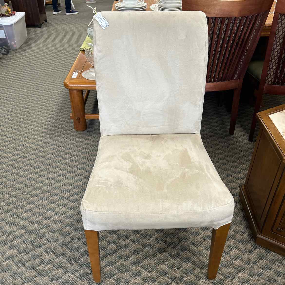 Ivory Ultra-Suede Side Chair