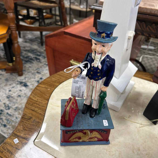 Vintage Cast Iron Uncle Sam Bank
