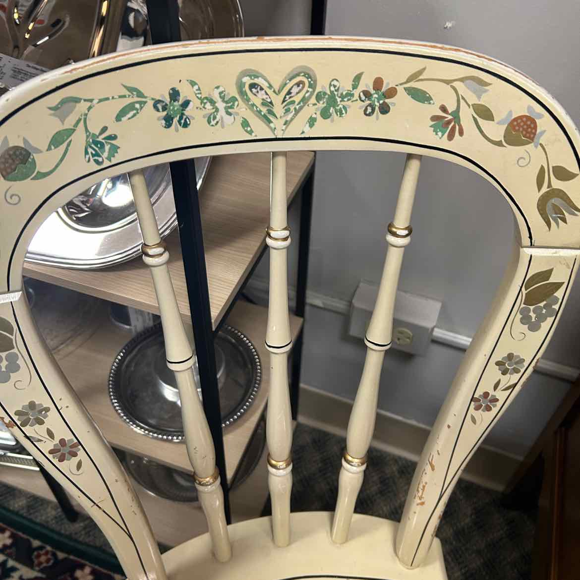 Small Cream Painted Chair AS IS