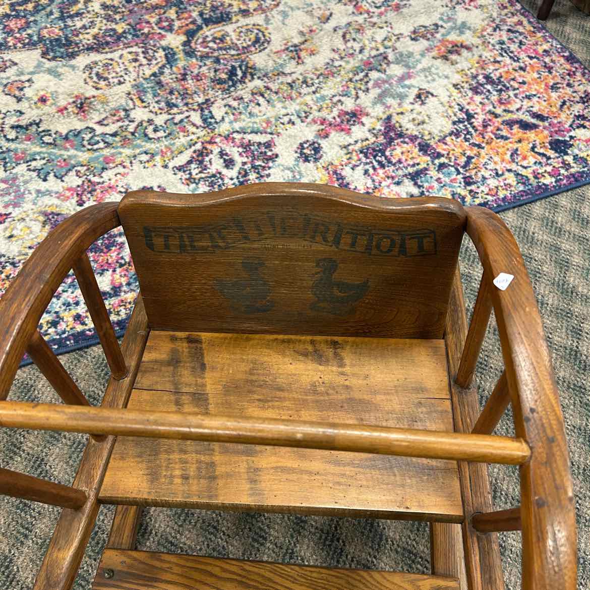 Vintage Wooden Baby Rocker