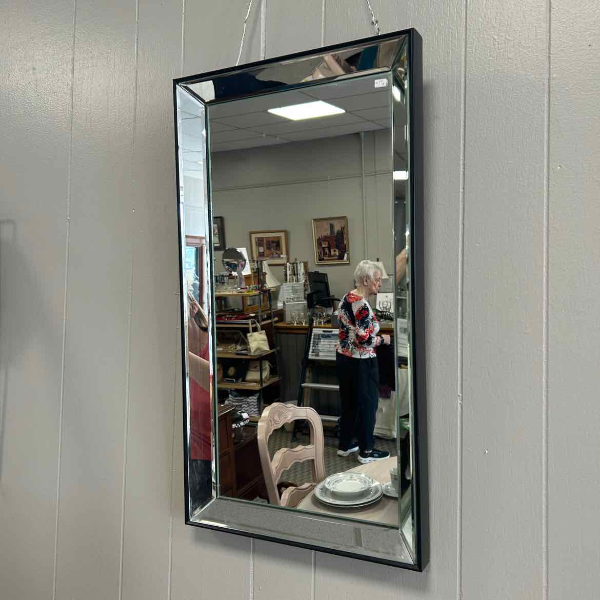 Long Mirror in Black Frame