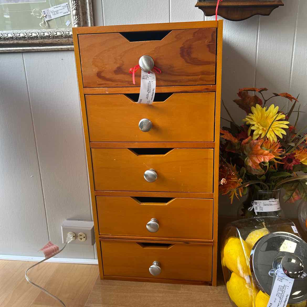 Small 5 Drawer Wood Chest