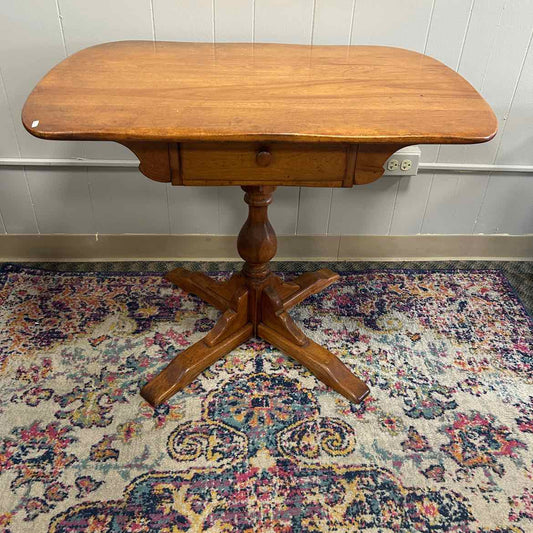 Small Wood Table w/Pedestal Legs