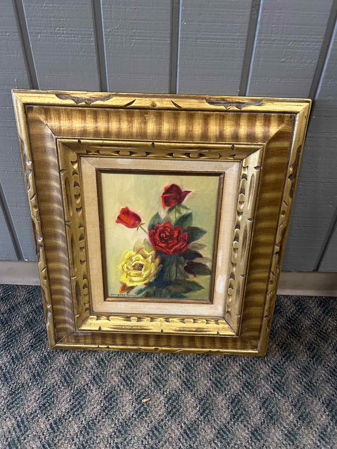 Rose Picture in Gold Frame